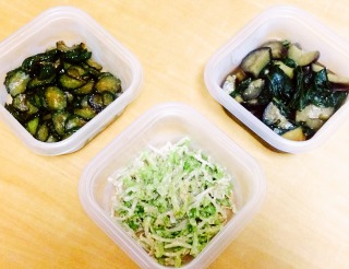 常備菜 きゅうり なす 煮びたし キャベツ もやし