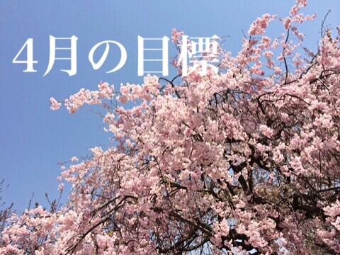 4月の目標 桜